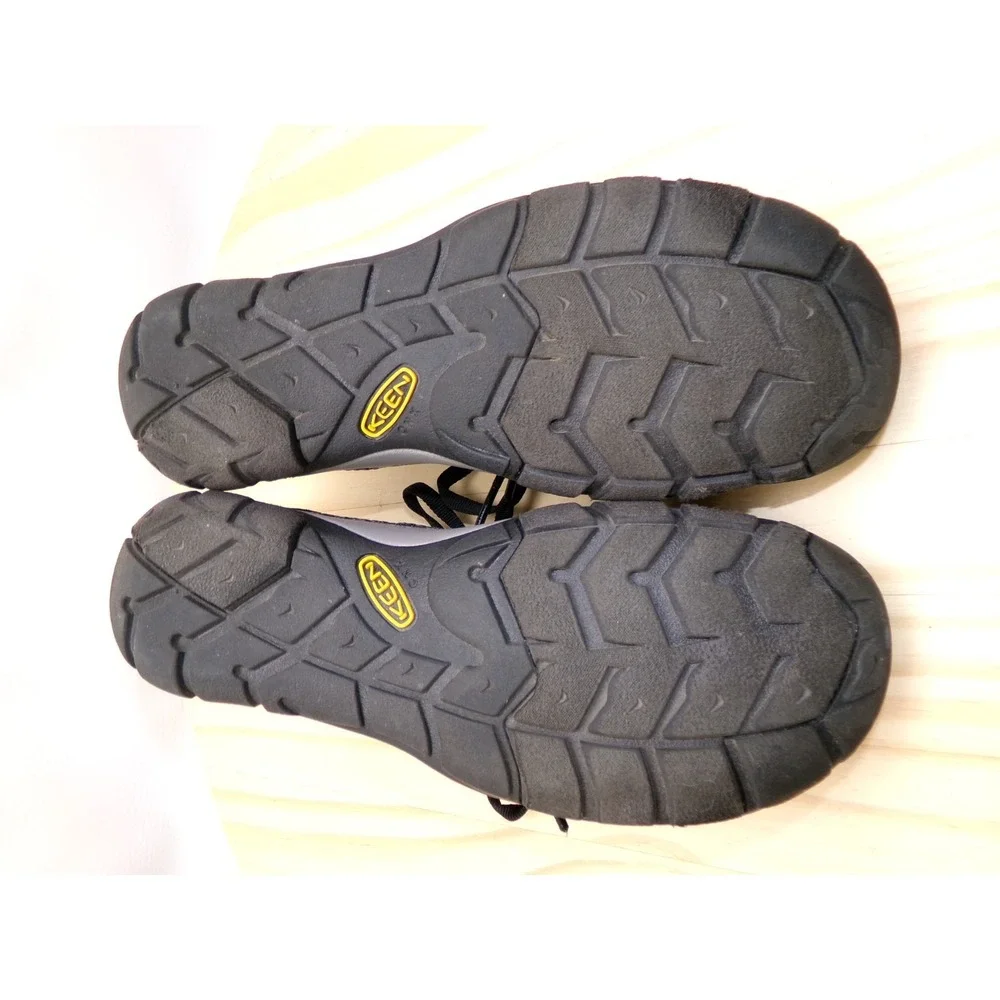 Keen Hush Knit Trail Shoes Womens Black Gray Size 7 Hiking Lace Up Low Top